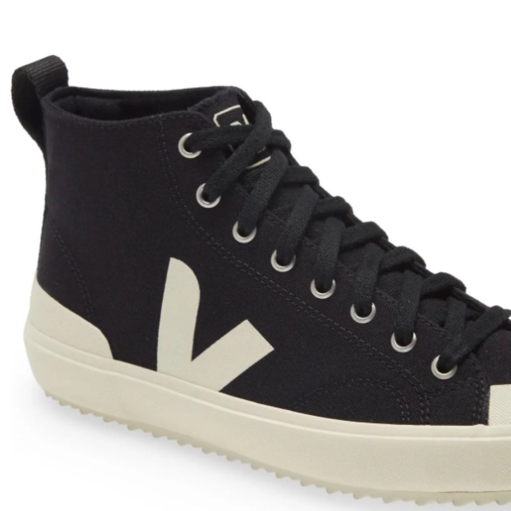 Veja Black and White High-Top Sneakers